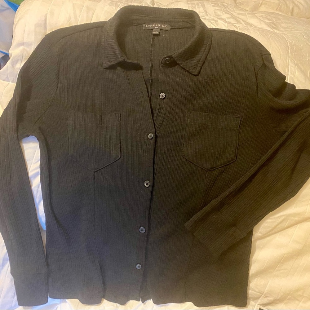 Black Button-Up Cardigan